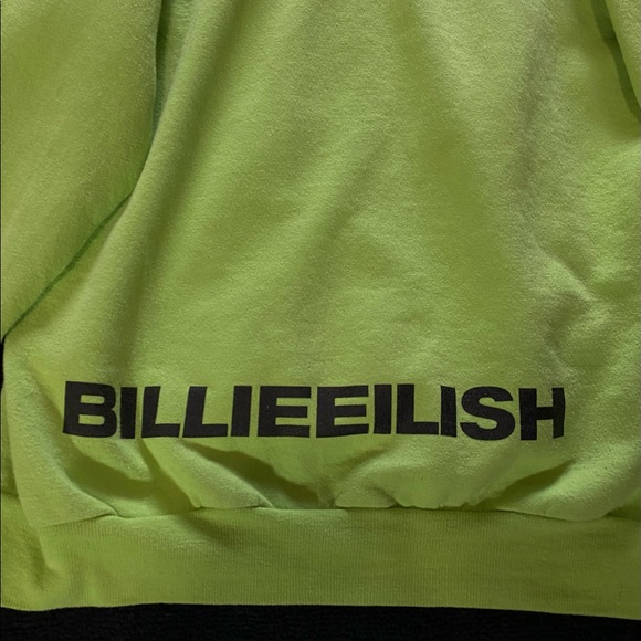 Billie Eilish 2019 green blosh hoodie - Picture 2 of 2